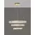 Pendul cristal LED Nova Luce Aurelia, 92W, 3500K, D80/60/40 cm, Hmax 200 cm, auriu, dimabil Triac