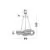 Pendul cristal LED Nova Luce Conceto, 50W, auriu-transparent