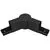 Element de conectare intermediar sina magnetica Nova Luce Tree 01, 120 grade, negru nisipiu