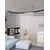Sina magnetica Nova Luce Curve, 90 grade, negru nisipiu, IP20