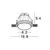 Rama spot fix LED Nova Luce Oblivion, rotund, negru