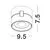 Spot mobil LED Nova Luce Cotto, 20W, 3000K, D95 mm, alb-negru