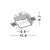 Spot mobil Nova Luce Brad, 1xGU10, 88x88 mm, alb, incastrat, trimless