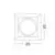 Spot fix Nova Luce Vitale, 1xAR111, 20x20 cm, alb, incastrat, trimless