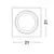 Spot fix Nova Luce Vitale, 1xAR111, 21x21 cm, alb, incastrat, trimless