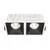 Spot fix LED Maytoni Alfa LED, 2x15W, 3000K, incastrat, filtru anti-glare, alb-negru