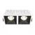 Spot fix LED Maytoni Alfa LED, 2x15W, 3000K, incastrat, filtru anti-glare, alb-negru