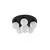 Plafoniera Nova Luce Edem, 6xG9, alb opal-negru