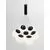Pendul LED Nova Luce Nuvole, 49W, alb opal-negru, dimabil