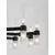 Pendul Nova Luce Century, 20xG9, alb opal-negru mat