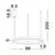Pendul LED Nova Luce Elowen, 106W, 3000K, negru nisipiu, dimabil