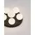 Plafoniera Nova Luce Edem, 6xG9, alb opal-negru