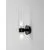 Aplica Nova Luce Century, 2xG9, alb opal-negru mat