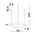 Pendul LED Nova Luce Elowen, 60W, 3000K,argintiu periat, dimabil