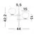 Aplica Nova Luce Gitchi, 2xG9, alb-auriu-negru