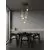 Pendul LED Nova Luce Acrobat, 60W, alb opal-auriu-negru, dimabil