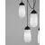 Pendul Nova Luce Blaky, 5xE14, liniar, alb opal-negru