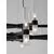 Pendul Nova Luce Century, 30xG9, alb opal-negru mat