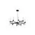 Pendul Nova Luce Century, 20xG9, alb opal-negru mat