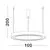 Pendul LED Nova Luce Sting, 60W, bronz, dimabil