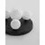 Plafoniera Nova Luce Edem, 4xG9, alb opal-negru