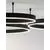 Plafoniera LED Nova Luce Motif, 60W, negru nisipiu, dimabil