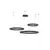 Pendul LED Nova Luce Elgema, 143W, negru nisipiu, dimabil, telecomanda