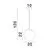 Pendul Nova Luce Vita, 1xE27, D200 mm, Hmax 1200 mm, alb, alama, auriu