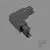 Element de conectare intermediar "L" pentru sina clasica ACB Track 3-Phase, R, negru