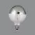 Bec LED, ACB E27, 650lm, 6W, 2700K, lumina indirecta, argintiu