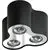 Spot fix aplicat AZzardo Neos 3, 3xGU10, crom-negru triunghi, IP20