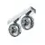 Plafoniera tip spot AZzardo Jerry 2 12V, 2xxG53 tip QR111, crom, rotund, IP20