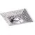 Spot fix incastrat AZzardo Piramide L, 1xGU10, crom, patrat, IP20
