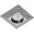 Spot fix incastrat AZzardo Piramide XL, 1xGU10, crom, patrat, IP20