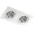 Spot mobil incastrat AZzardo Siro 2, 2xGU10 tip ES111, alb, dreptunghi, IP20