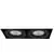 Spot mobil incastrat AZzardo Nova Gips, 2xGU10 tip ES111, negru, dreptunghi, IP20