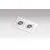 Spot mobil incastrat AZzardo Paco 2, 2xGU10, alb, dreptunghi, IP20