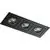 Spot mobil incastrat AZzardo Paco 3, 3xGU10, negru, dreptunghi, IP20