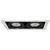 Spot mobil incastrat AZzardo Nova, 2xGU10 tip ES111, alb-negru, dreptunghi, IP20