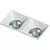Spot fix incastrat AZzardo Pio 2, 2xGU10, alb, dreptunghi, IP20