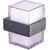 Aplica LED AZzardo Lars Square, 13W, 4000K, negru, IP54