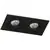 Spot mobil incastrat AZzardo Caro, 2xGU10, negru, dreptunghi, IP20