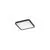 Plafoniera incastrata LED AZzardo Slim 15, 12W, 3000K, patrat, negru, IP44