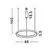 Pendul LED Nova Luce Pertino, 38W, 2700K, negru, dimabil