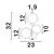 Aplica Nova Luce Odillia, 3xG9, alb, auriu