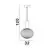 Pendul Nova Luce Allen, 1xE27, D32, alb-auriu