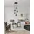 Pendul Nova Luce Mirro, 5xE27, auriu-fumuriu-negru