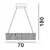Pendul LED Nova Luce Pauline, 50W, negru-transparent, dimabil