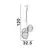 Pendul Nova Luce Allen, 3xE14, alb, auriu