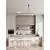 Pendul Nova Luce Sway, 1xE27+2xG9, alb, auriu alama